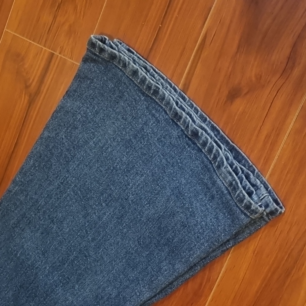 I.N.C. International Concepts Belted Flared-Leg Jeans Blue Size 6/28 - Picture 11 of 13